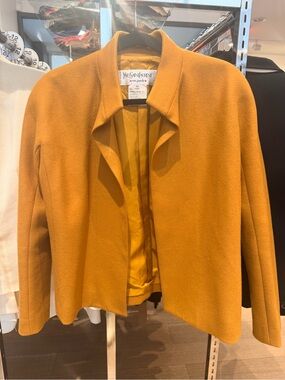 Yves Saint Laurent Mustard Short Wool Jacket